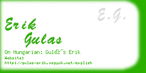 erik gulas business card